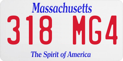 MA license plate 318MG4