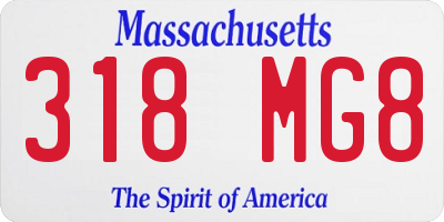 MA license plate 318MG8