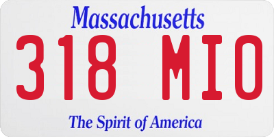 MA license plate 318MI0