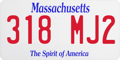 MA license plate 318MJ2