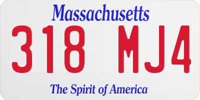 MA license plate 318MJ4