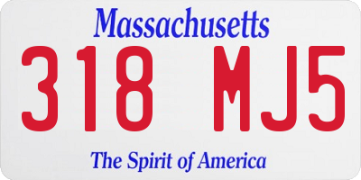 MA license plate 318MJ5