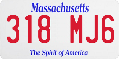 MA license plate 318MJ6
