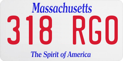 MA license plate 318RG0