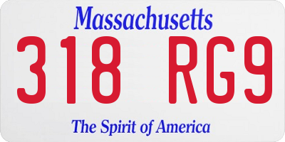 MA license plate 318RG9