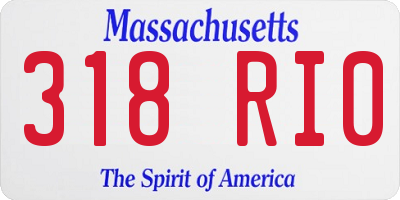 MA license plate 318RI0
