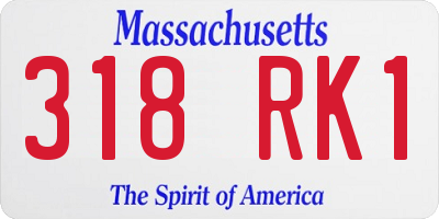 MA license plate 318RK1