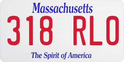 MA license plate 318RL0