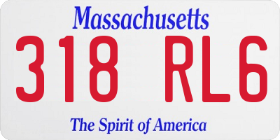 MA license plate 318RL6