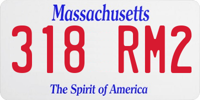 MA license plate 318RM2
