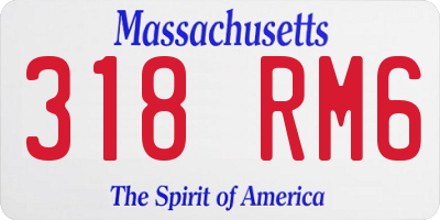 MA license plate 318RM6