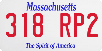 MA license plate 318RP2