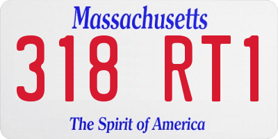 MA license plate 318RT1