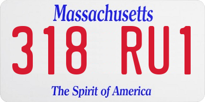 MA license plate 318RU1