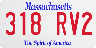 MA license plate 318RV2