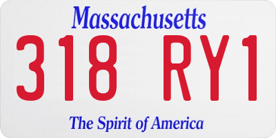 MA license plate 318RY1