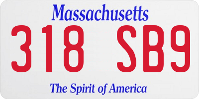 MA license plate 318SB9
