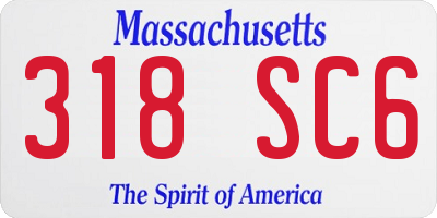 MA license plate 318SC6