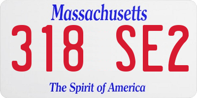 MA license plate 318SE2