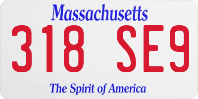 MA license plate 318SE9