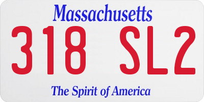 MA license plate 318SL2