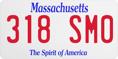 MA license plate 318SM0