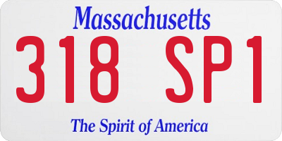 MA license plate 318SP1