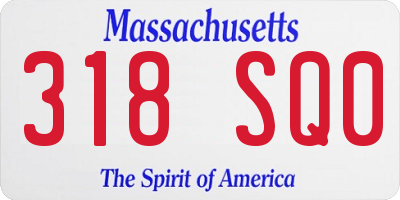 MA license plate 318SQ0