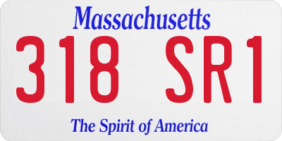 MA license plate 318SR1