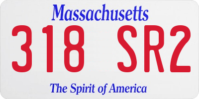 MA license plate 318SR2
