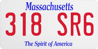 MA license plate 318SR6