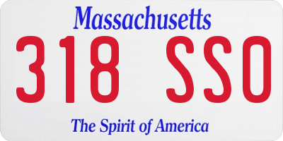 MA license plate 318SS0