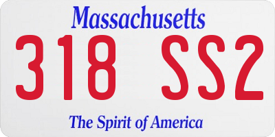 MA license plate 318SS2