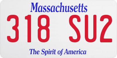 MA license plate 318SU2