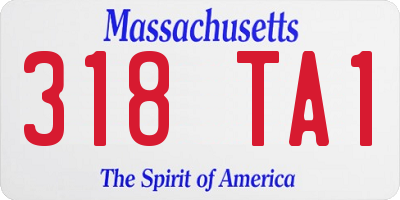 MA license plate 318TA1