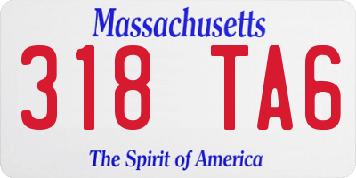 MA license plate 318TA6