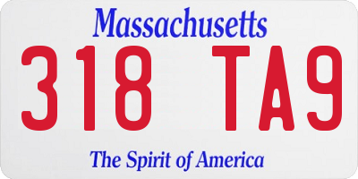 MA license plate 318TA9
