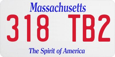 MA license plate 318TB2
