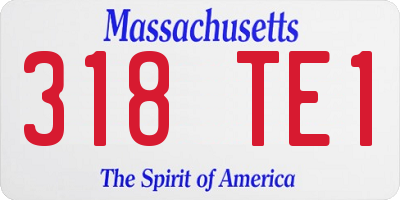 MA license plate 318TE1