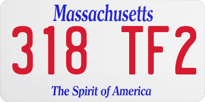 MA license plate 318TF2