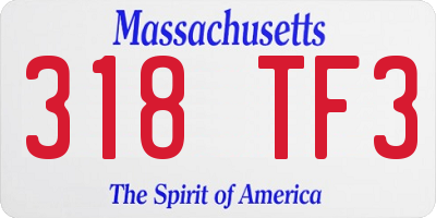 MA license plate 318TF3