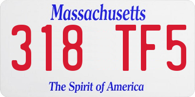 MA license plate 318TF5