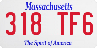 MA license plate 318TF6