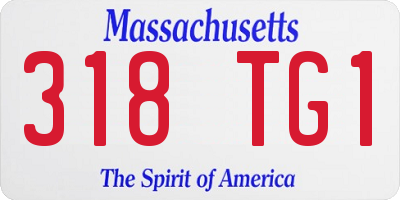 MA license plate 318TG1