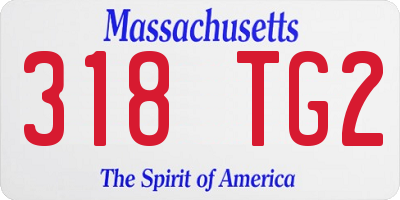 MA license plate 318TG2