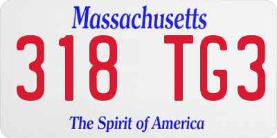 MA license plate 318TG3