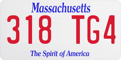 MA license plate 318TG4