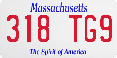 MA license plate 318TG9