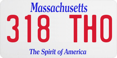 MA license plate 318TH0