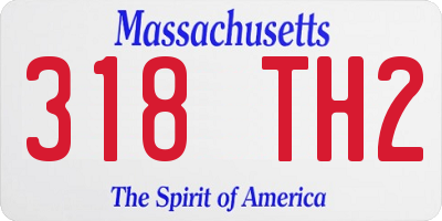 MA license plate 318TH2